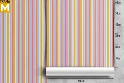 Carta da Parati Righe e Onde Vintage