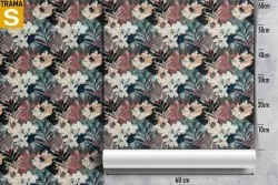 Carta da Parati Design e Stili Flora e Fauna Astratta Fiori Foglie Natura