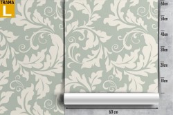 Stylized leaves vintage pattern wallpaper.