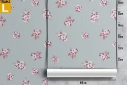 Wallpaper nature refined pink flowers modern pattern.