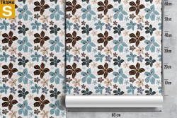 Carta da Parati Design e Stili Flora e Fauna Fiori Moderna Natura Stilizzata