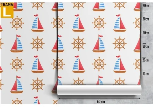 Children's boats decoration wallpaper. 2