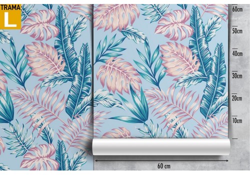 Wallpaper with modern design of tropical nature leaf pattern. 2