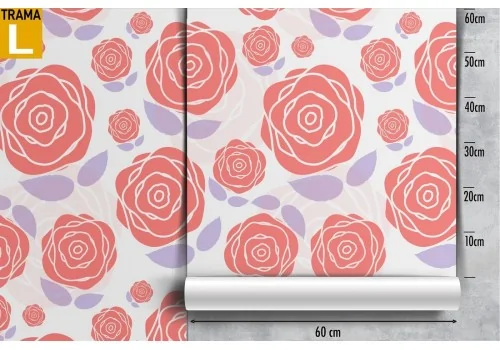 Red roses wallpaper flower pattern. 2