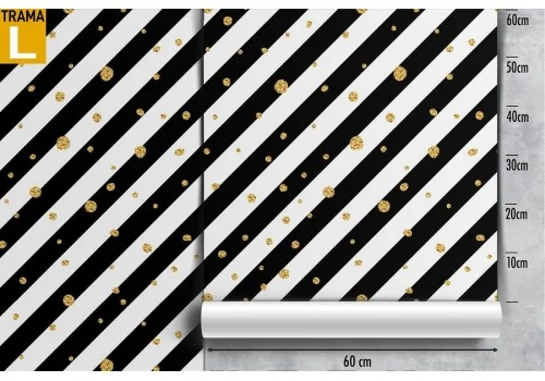 Modern wallpaper decoration black and gold stripes. 2