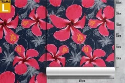 Carta da Parati fiori rossi natura design moderno pattern.