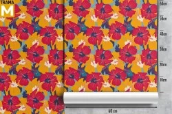 Carta da Parati Fiori Moderna Natura Stilizzata