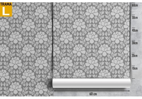 Carta da Parati fiori stilizzati geometria natura pattern. 2