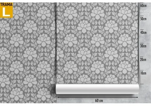 Carta da Parati fiori stilizzati geometria natura pattern. 2