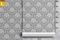 Wallpaper with stylized flowers, nature geometry pattern.