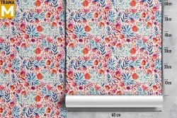 Stylized Nature Flowers Wallpaper