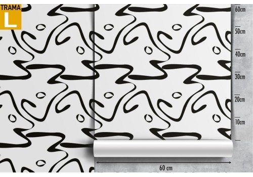 Wallpaper with abstract lines and waves modern pattern. 2