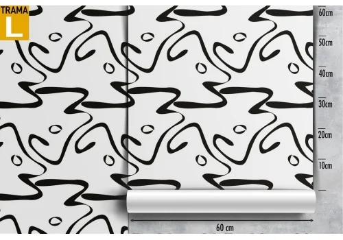 Wallpaper with abstract lines and waves modern pattern. 2