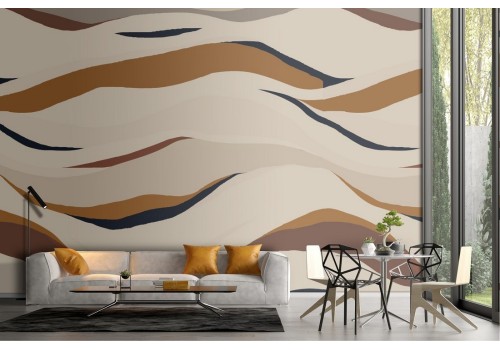 Abstract wave pattern modern wallpaper.