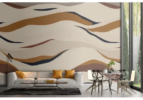 Abstract wave pattern modern wallpaper.