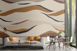 Abstract wave pattern modern wallpaper.