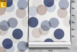 Polka dot pattern wallpaper decoration.
