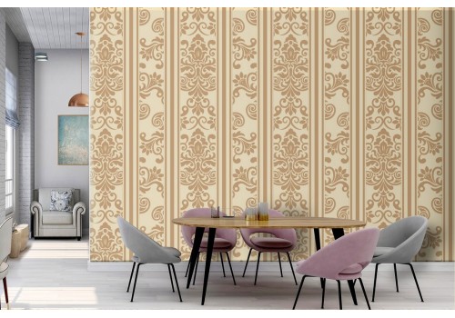 Damask floral pattern vintage wallpaper.
