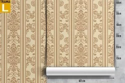 Carta da Parati damasco floreale pattern vintage.