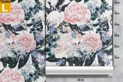 Carta da Parati pattern rose design moderno.