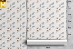 Vintage Tropical Stylized Nature Leaves Wallpaper