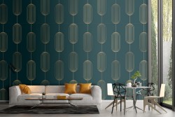 Vintage luxury geometric pattern wallpaper.