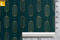 Carta da Parati vintage luxury geometrica pattern.