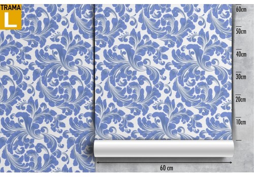 Carta da Parati fiori vintage azzurro pattern. 2