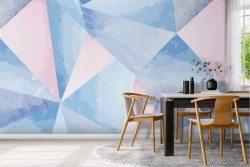Modern design wallpaper with geometric crystal patterns.