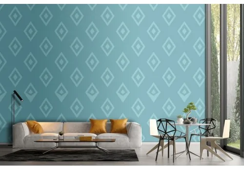 Modern geometric pattern azure wallpaper.