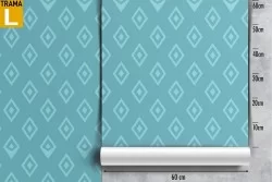 Modern geometric pattern sky blue wallpaper.