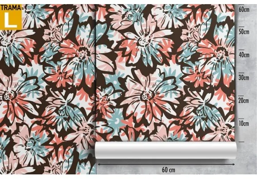 Carta da Parati fiori astratti design moderno pattern. 2