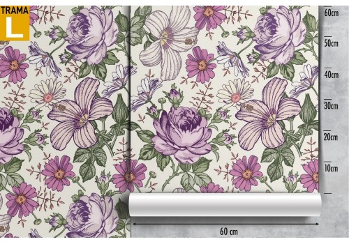 Refined flowers wallpaper nature decoration. 2