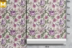 Modern Nature Flowers Wallpaper