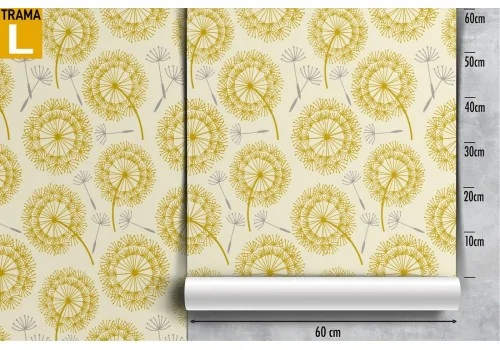 Yellow flowers vintage pattern wallpaper. 2