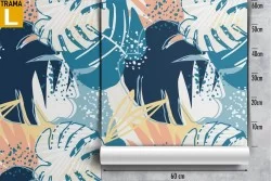 Tropical leaves nature stylized modern wallpaper.