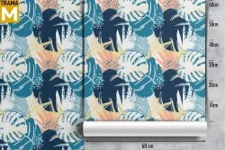 Modern Tropical Nature Leaves Wallpaper