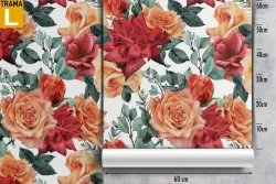 Wallpaper roses flowers nature vintage pattern.
