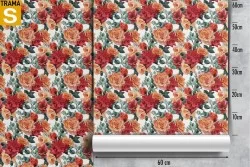 Carta da Parati Design e Stili Flora e Fauna Fiori Natura Vintage