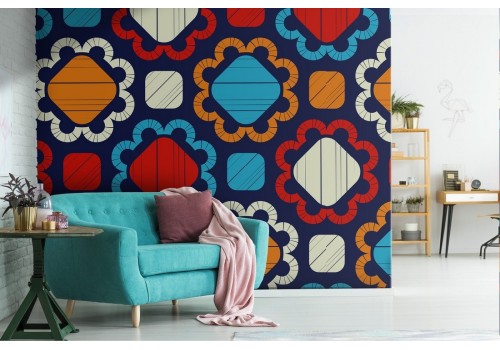 Mosaic wallpaper vintage design pattern.