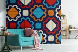 Mosaic wallpaper vintage design pattern.