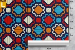 Carta da Parati mosaico design vintage pattern.