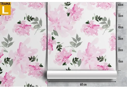 Carta da Parati fiori rosa natura raffinata pattern. 2