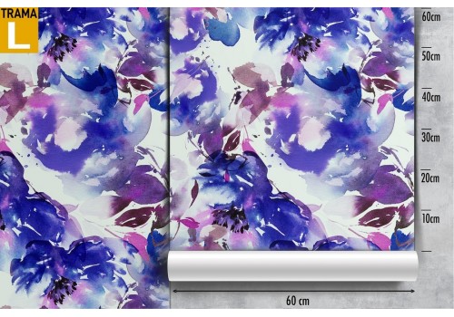 Blue flowers wallpaper abstract nature pattern. 2