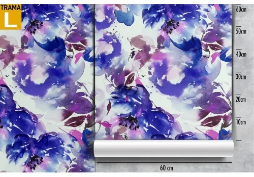 Blue flowers wallpaper abstract nature pattern. 2