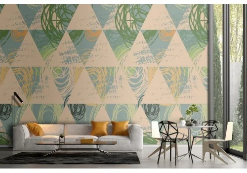 Carta da Parati decorazione moderna geometrica natura.