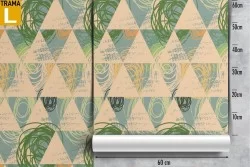 Modern geometric nature wallpaper decoration.