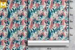 Wallpaper Trees Leaves Stylized Tropical Nature