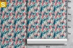 Wallpaper Design and Styles Flora and Fauna Trees Leaves Stylized Nature Tropical