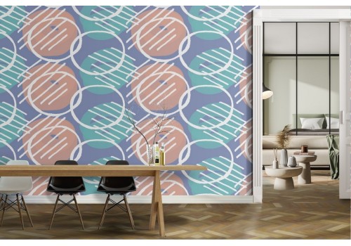 Carta da Parati decorazione astratta moderna bolle pattern.